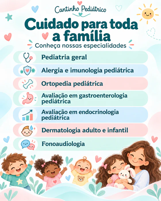 Cuidado para toda a família: conheça nossas especialidades